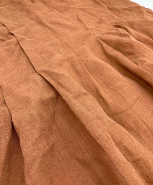 自由区（ジユウク）自由区 (ジユウク) ラミーローン ワンピース ブラウン サイズ:46 未使用品の古着・服飾アイテム