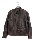 RRLダブルアールエル）の古着「アビエイター ベインズ カーフレザー ライダースジャケット」｜ブラウン