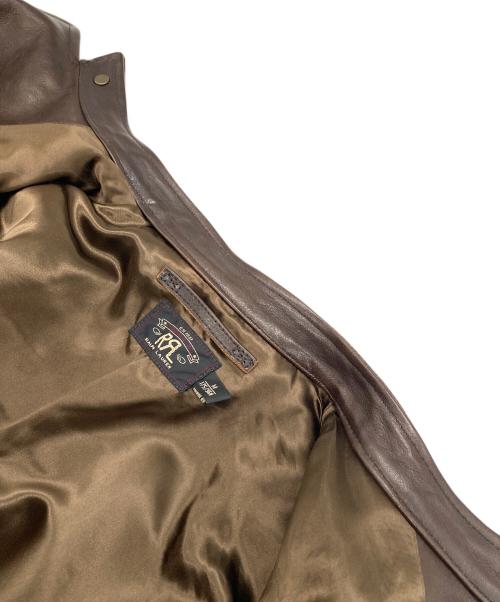 RRL（ダブルアールエル）RRL (ダブルアール) アビエイター ベインズ カーフレザー ライダースジャケット ブラウン サイズ:Mの古着・服飾アイテム
