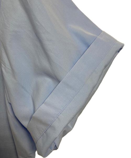 RALPH LAUREN（ラルフローレン）RALPH LAUREN (ラルフローレン) 【古着】半袖シャツ　無地　ポニー刺繍　オーバーサイズ　CLASSIC FIT サックスブルー×ピンク サイズ:XXLの古着・服飾アイテム