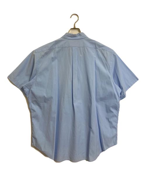 RALPH LAUREN（ラルフローレン）RALPH LAUREN (ラルフローレン) 【古着】半袖シャツ　無地　ポニー刺繍　オーバーサイズ　CLASSIC FIT サックスブルー×ピンク サイズ:XXLの古着・服飾アイテム