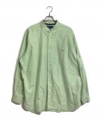 POLO RALPH LAURENポロ・ラルフローレン）の古着「【古着】ボタンダウンシャツ　コットンシャツ」｜グリーン