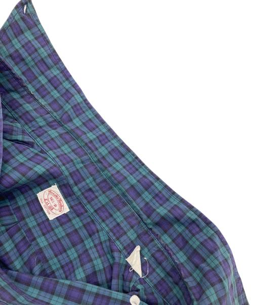 BROOKS BROTHERS（ブルックスブラザーズ）BROOKS BROTHERS (ブルックスブラザーズ) 【古着】60’S～70’S 6ボタン ボタンダウンシャツ　６０年代　７０年代　ミニタグ グリーン×ネイビー サイズ:16 1/2-Rの古着・服飾アイテム