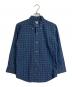BROOKS BROTHERS（ブルックスブラザーズ）の古着「【古着】60’S～70’S 6ボタン ボタンダウンシャツ　６０年代　７０年代　ミニタグ」｜グリーン×ネイビー