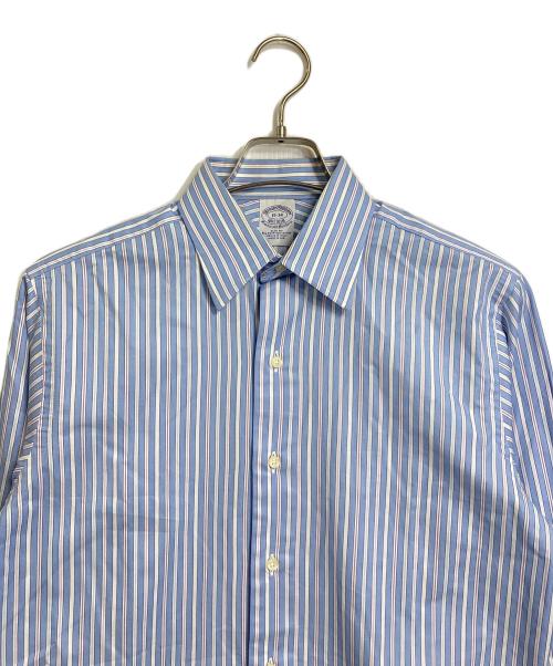 BROOKS BROTHERS（ブルックスブラザーズ）BROOKS BROTHERS (ブルックスブラザーズ) 【古着】ストライプシャツ　コットンシャツ　USA製 スカイブルー×ピンク サイズ:15−34の古着・服飾アイテム