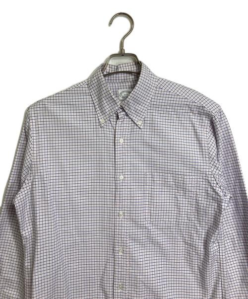 BROOKS BROTHERS（ブルックスブラザーズ）BROOKS BROTHERS (ブルックスブラザーズ) 【古着】ボタンダウンシャツ　コットンシャツ　USA製 ピンク×ブルー サイズ:15ー31の古着・服飾アイテム