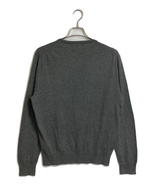 POLO RALPH LAUREN（ポロ・ラルフローレン）POLO RALPH LAUREN (ポロ・ラルフローレン) コットンシルクカシミャ混Vネックニット グレー サイズ:LLの古着・服飾アイテム