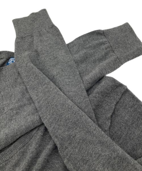 POLO RALPH LAUREN（ポロ・ラルフローレン）POLO RALPH LAUREN (ポロ・ラルフローレン) コットンシルクカシミャ混Vネックニット グレー サイズ:LLの古着・服飾アイテム