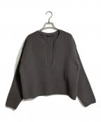 Sea Room lynnシールームリン）の古着「ハイストレッチキーネックニット」｜グレー