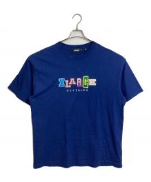 X-LARGE（エクストララージ）の古着「ワッペンロゴTシャツ　半袖カットソー　Tシャツ　Tee」｜ネイビー