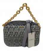 FURLAフルラ）の古着「2WAYショルダーバッグ　ハンドバッグ　キルティングバッグ」｜シルバー