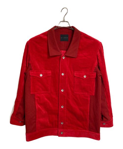 CINOH（チノ）CINOH (チノ) コーデュロイジャケット　アウター　ライトアウター　日本製 レッド サイズ:48の古着・服飾アイテム