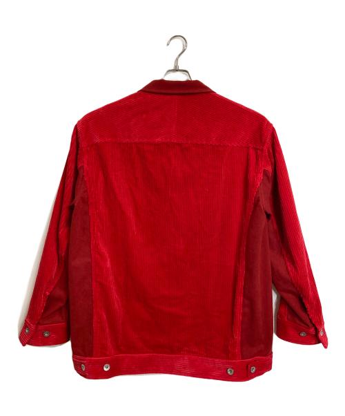 CINOH（チノ）CINOH (チノ) コーデュロイジャケット　アウター　ライトアウター　日本製 レッド サイズ:48の古着・服飾アイテム