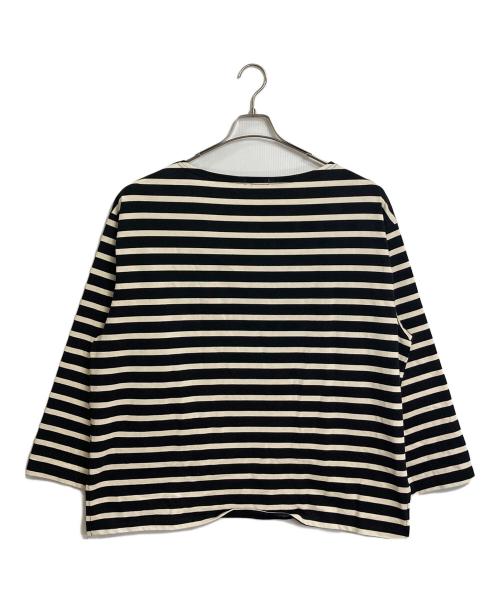 INTERIM（インテリム）INTERIM (インテリム) バスクシャツ ホワイト×ブラック サイズ:5の古着・服飾アイテム