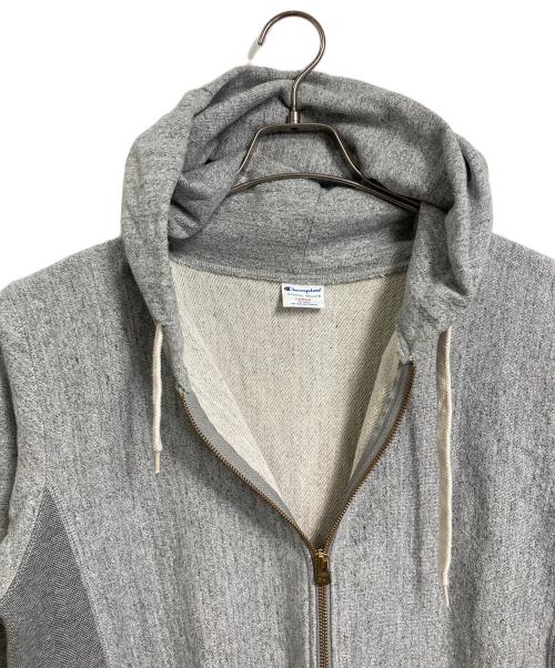 Champion（チャンピオン）Champion (チャンピオン) リバースウィーブフルジップスウェットパーカー　フーディ　ダブルジップ グレー サイズ:Lの古着・服飾アイテム