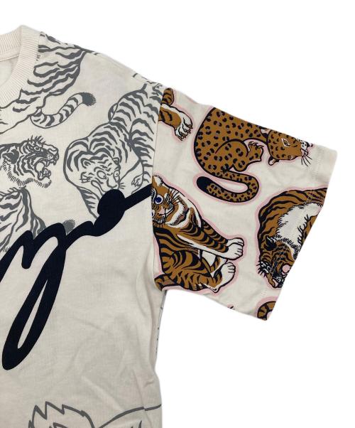 KENZO（ケンゾー）KENZO (ケンゾー) 半袖カットソー ロゴTシャツ レオパード柄 ホワイト サイズ:152の古着・服飾アイテム