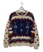 WOOLRICHウールリッチ）の古着「【古着】90’Sハンドニット　９０年代」｜ネイビー