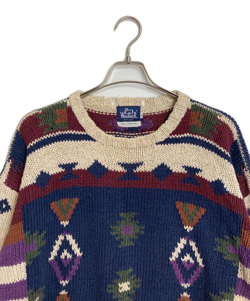 WOOLRICH（ウールリッチ）WOOLRICH (ウールリッチ) 【古着】90’Sハンドニット　９０年代 ネイビー サイズ:Mの古着・服飾アイテム