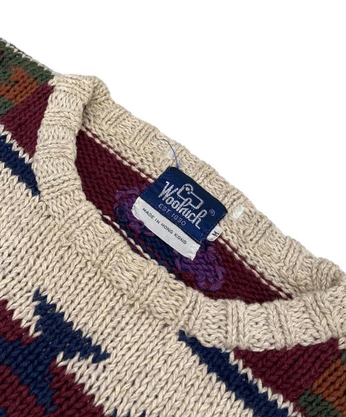WOOLRICH（ウールリッチ）WOOLRICH (ウールリッチ) 【古着】90’Sハンドニット　９０年代 ネイビー サイズ:Mの古着・服飾アイテム