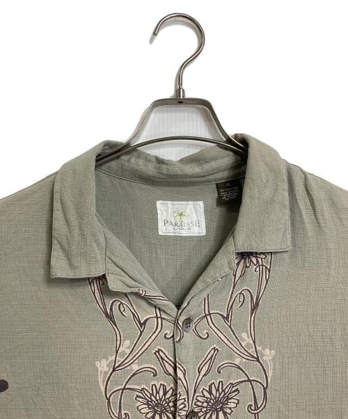 PARADISE by AXIS（パラダイスバイアクシス）PARADISE by AXIS (パラダイスバイアクシス) 【古着】アロハシャツ シルクシャツ 半袖シャツ オリーブ サイズ:XLの古着・服飾アイテム
