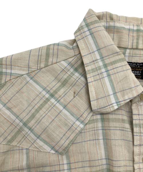 TOWN CRAFT（タウンクラフト）TOWN CRAFT (タウンクラフト) 【古着】70s半袖シャツ ベージュ サイズ:実寸参照の古着・服飾アイテム