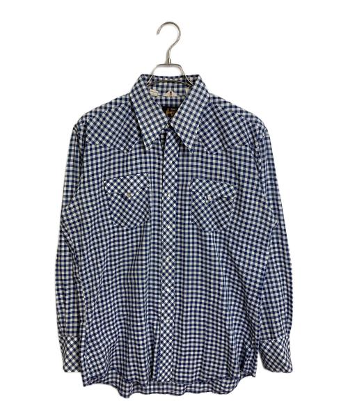 Sears（シアーズ）Sears (シアーズ) 【古着】70’sウエスタンシャツ ネイビー×ホワイト サイズ:XLの古着・服飾アイテム