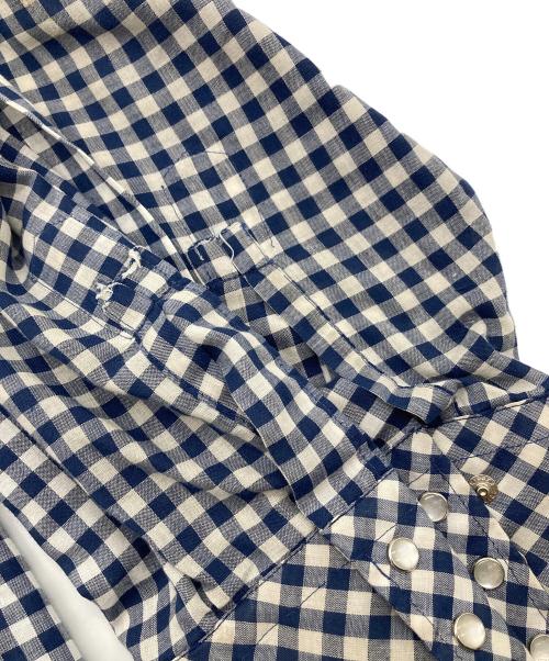 Sears（シアーズ）Sears (シアーズ) 【古着】70’sウエスタンシャツ ネイビー×ホワイト サイズ:XLの古着・服飾アイテム