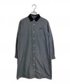 FRED PERRYフレッドペリー）の古着「CONTRAST COLLAR SHIRT DRESS」｜グレー