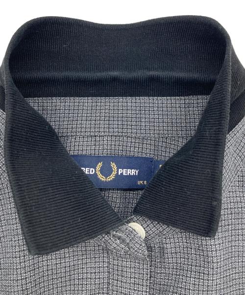 FRED PERRY（フレッドペリー）FRED PERRY (フレッドペリー) CONTRAST COLLAR SHIRT DRESS グレー サイズ:UK8の古着・服飾アイテム