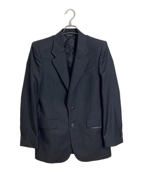 GIVENCHY（ジバンシィ）GIVENCHY (ジバンシィ) テープロゴテーラードジャケット　クレア期　20AW ブラック サイズ:46の古着・服飾アイテム