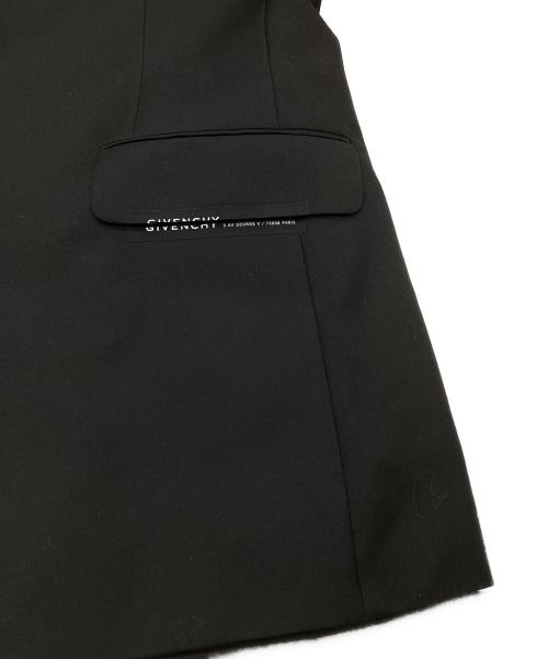GIVENCHY（ジバンシィ）GIVENCHY (ジバンシィ) テープロゴテーラードジャケット　クレア期　20AW ブラック サイズ:46の古着・服飾アイテム