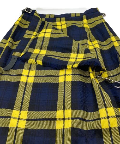 O'NEIL OF DUBLIN（オニールオブダブリン）O'NEIL OF DUBLIN (オニールオブダブリン) チェックラップスカート イエロー×ネイビー サイズ:Sの古着・服飾アイテム