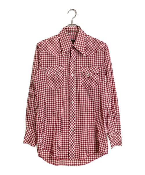 Sears（シアーズ）Sears (シアーズ) 【古着】60’S～70’Sウエスタンシャツ　60年代　70年代 レッド×ホワイト サイズ:実寸参照の古着・服飾アイテム