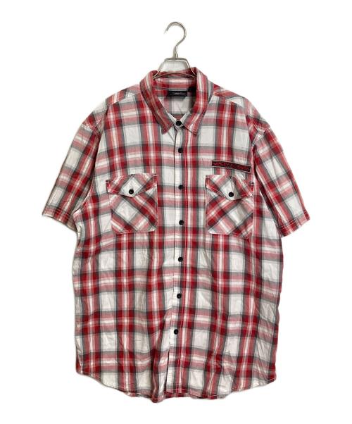 HARLEY-DAVIDSON（ハーレーダビッドソン）HARLEY-DAVIDSON (ハーレーダビッドソン) 【古着】半袖シャツ　チェック レッド×ホワイト サイズ:自動採寸の古着・服飾アイテム