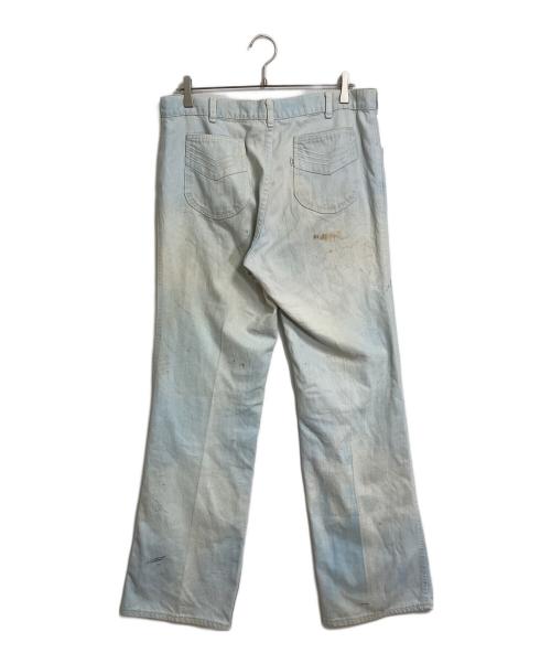 LEVI'S（リーバイス）LEVI'S (リーバイス) 【古着】70’Sフレアパンツ ヴィンテージ ペイント75年代　シロタブ　520 USA製 スカイブルー サイズ:W36 L34の古着・服飾アイテム