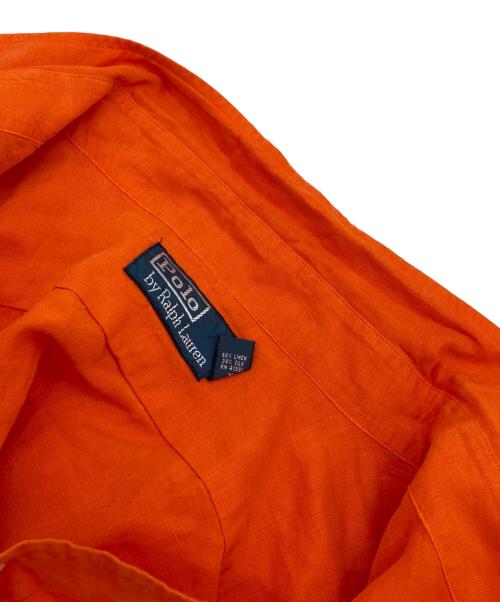 POLO RALPH LAUREN（ポロ・ラルフローレン）POLO RALPH LAUREN (ポロ・ラルフローレン) 【古着】リネンシルクシャツ オレンジ サイズ:2XLの古着・服飾アイテム