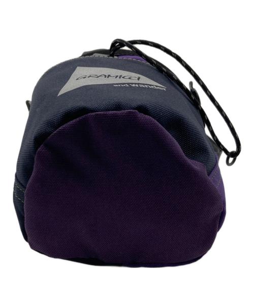 GRAMICCI（グラミチ）GRAMICCI (グラミチ) and wander (アンドワンダー) マルチパッチワークチョークポーチ パープル サイズ:実寸参照の古着・服飾アイテム