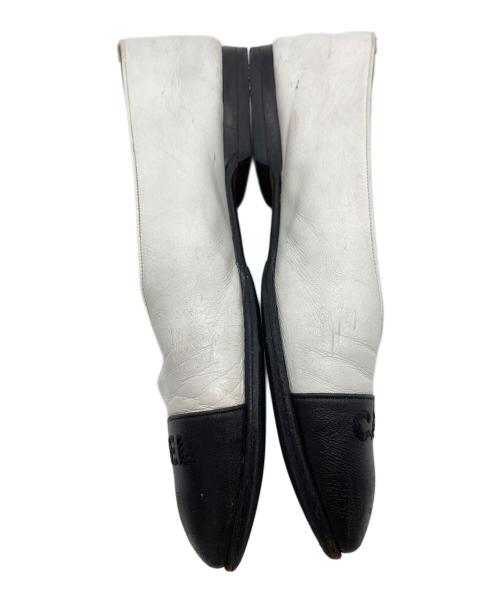 CHANEL（シャネル）CHANEL (シャネル) バイカラーフラットシューズ ホワイト×ブラック サイズ:36の古着・服飾アイテム