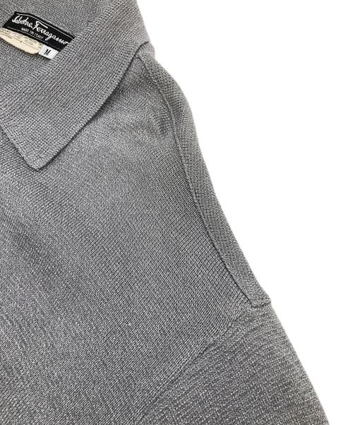 Salvatore Ferragamo（サルヴァトーレ フェラガモ）Salvatore Ferragamo (サルヴァトーレ フェラガモ) ポケットカーディガン　 グレー サイズ:Mの古着・服飾アイテム