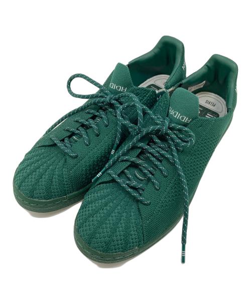 adidas（アディダス）adidas (アディダス) Pharrell Williams (ファレルウィリアムス) スーパースター プライムニット　Superstar Primeknit 　ローカットスニーカー グリーン サイズ:28cmの古着・服飾アイテム