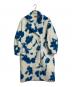 Ameri（アメリ）の古着「AMERI UND SHADOW FLOWER WOOL COAT Pコート」｜ブルー×ホワイト