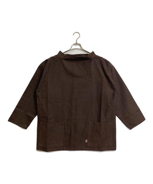 NEWLYN SMOCKS（ニューリンスモック）Newlyn Smocks (ニューリンスモック) フィッシャーマンズ スモック　イギリス製 ブラウン サイズ:Mの古着・服飾アイテム