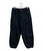 CUP AND CONEカップアンドコーン）の古着「Cotton Twill Baggy Pants」｜ブラック
