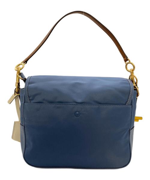 TORY BURCH（トリーバーチ）TORY BURCH (トリーバーチ) ナイロンショルダーバッグ　ハンドバッグ　2WAYバッグ ブルー サイズ:実寸参照の古着・服飾アイテム