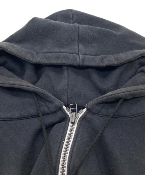 FACETASM（ファセッタズム）FACETASM (ファセッタズム) RIB CUT OFF BIG HOODIE ロブカットオフビッグフーディ　ジップパーカー　オーバーサイズ　日本製 ブラック サイズ:4の古着・服飾アイテム