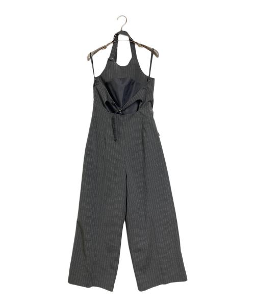 MAISON SPECIAL（メゾンスペシャル）MAISON SPECIAL (メゾンスペシャル) オールインワン　American Sleeve Stripe Jumpsuit アメリカンスリーブストライプジャンプスーツ グレー サイズ:38の古着・服飾アイテム