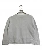 UNTITLEDアンタイトル）の古着「コットン混 ガーターニット　薄手ニット　日本製」｜ライトグレー