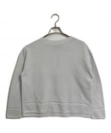 UNTITLED（アンタイトル）の古着「コットン混 ガーターニット　薄手ニット　日本製」｜ライトグレー