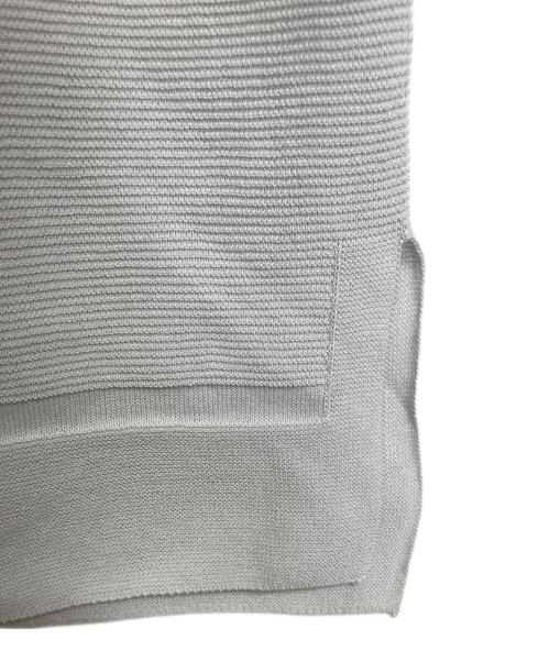 UNTITLED（アンタイトル）UNTITLED (アンタイトル) コットン混 ガーターニット　薄手ニット　日本製 ライトグレー サイズ:00/XS 未使用品の古着・服飾アイテム