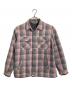 A BATHING APE（ア ベイシング エイプ）の古着「チェックジャケット　cpoジャケット　アウター　日本製」｜ピンク×ブラック